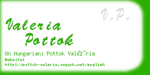 valeria pottok business card